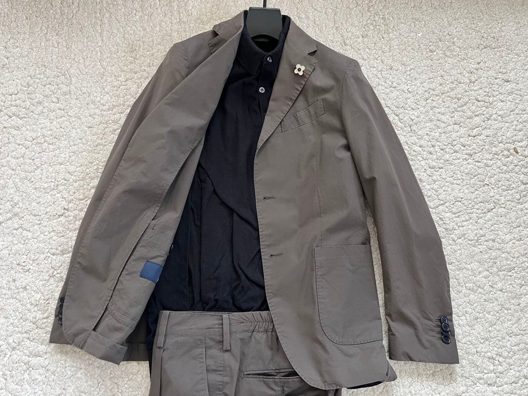 LARDINI ラルディーニ/パッカブルスーツイージーウェア/オリーブ/42