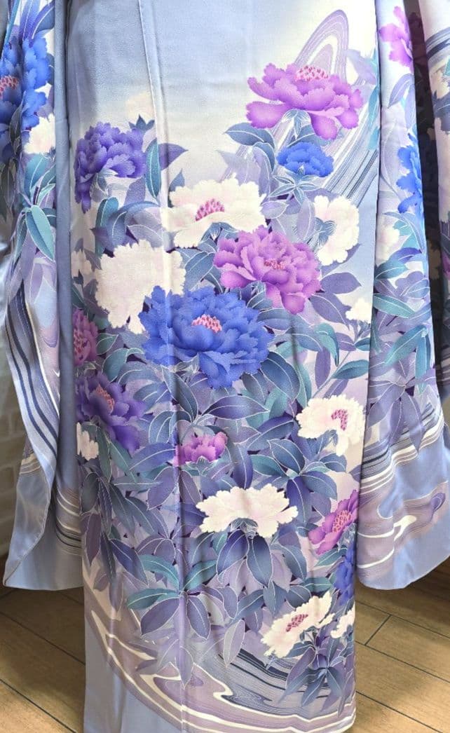 青紫牡丹振袖７点フルセット、成人式