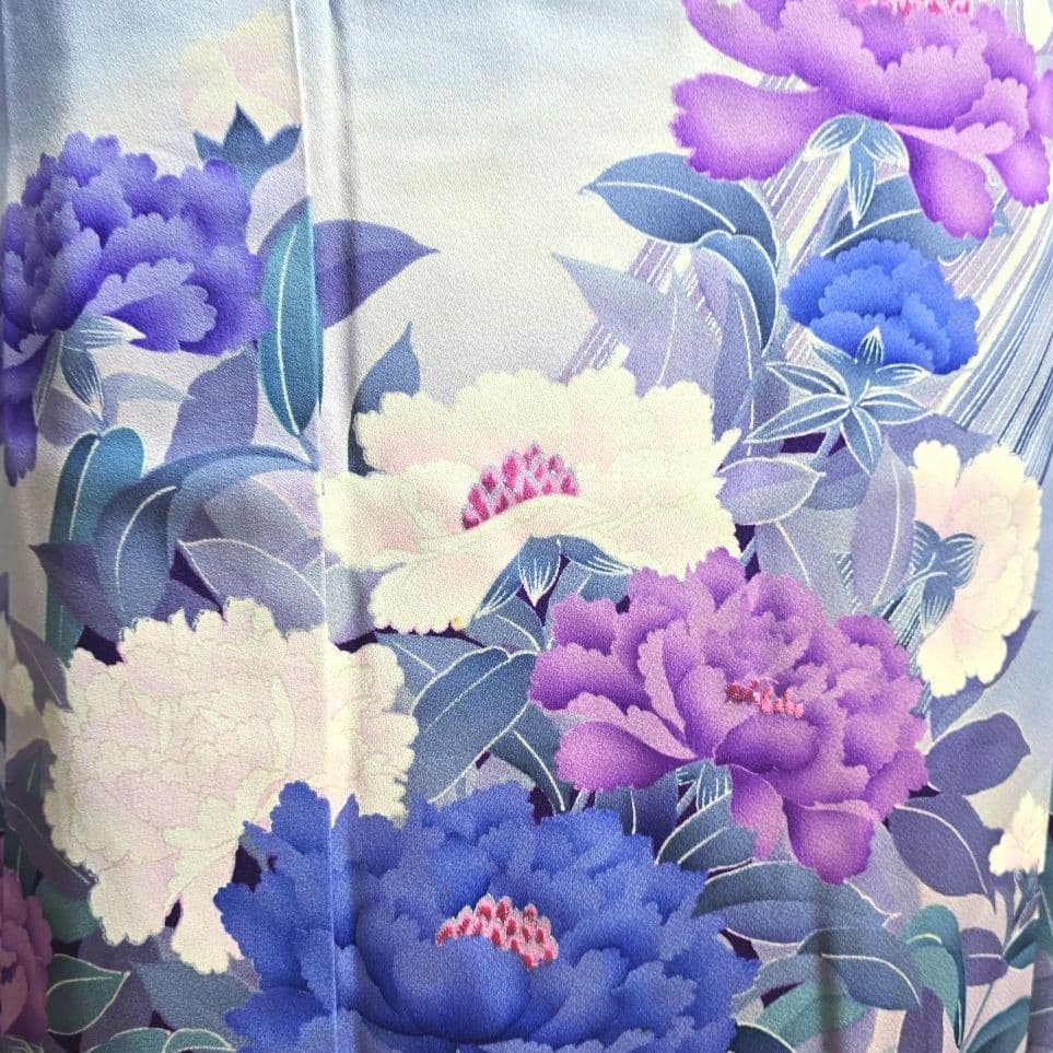 青紫牡丹振袖７点フルセット、成人式