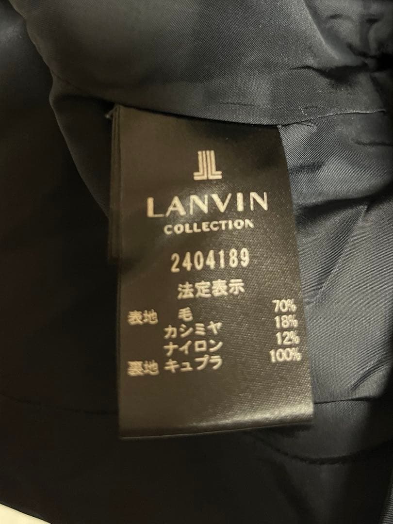 ランバンコレクション　フーディウールカシミヤコート