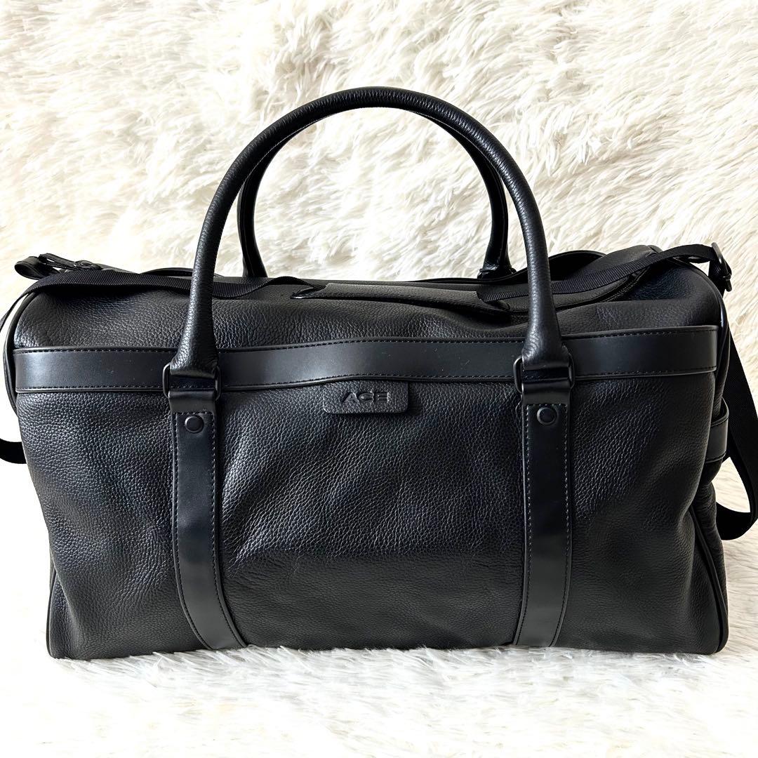 美品✨ACE. エース ボストンバッグ　ビジネス　旅行　本革　黒　大容量2way