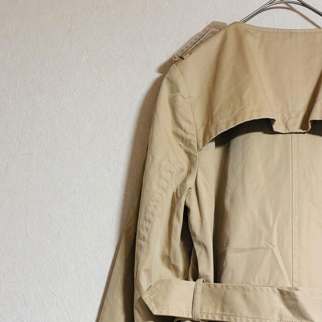 a3498 スローブイエナ 美品 トレンチコート ベージュ 40 ノーカラー