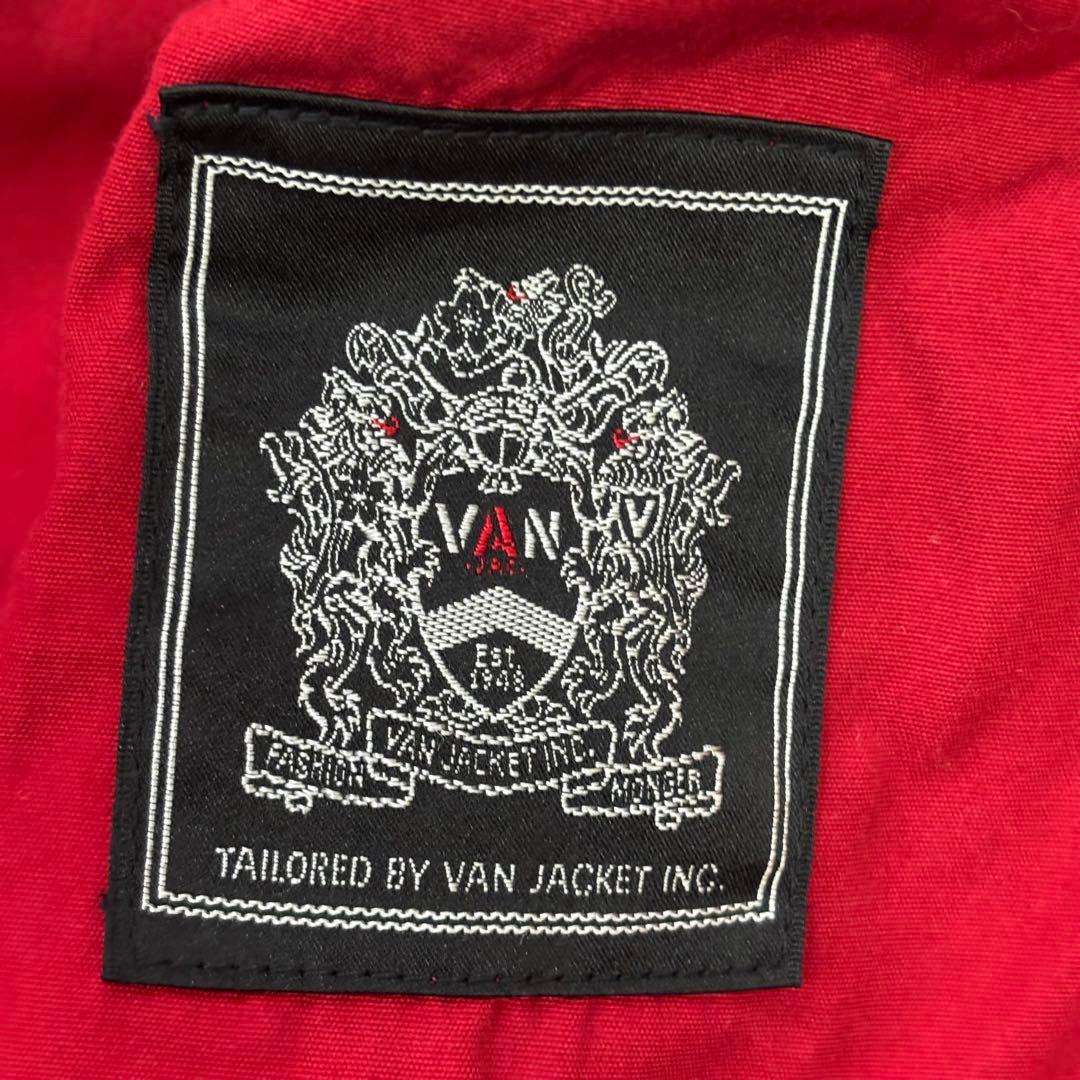 希少　VAN ジャケット スイングトップ　刺繍　ワッペン　Lサイズ 赤白チェック