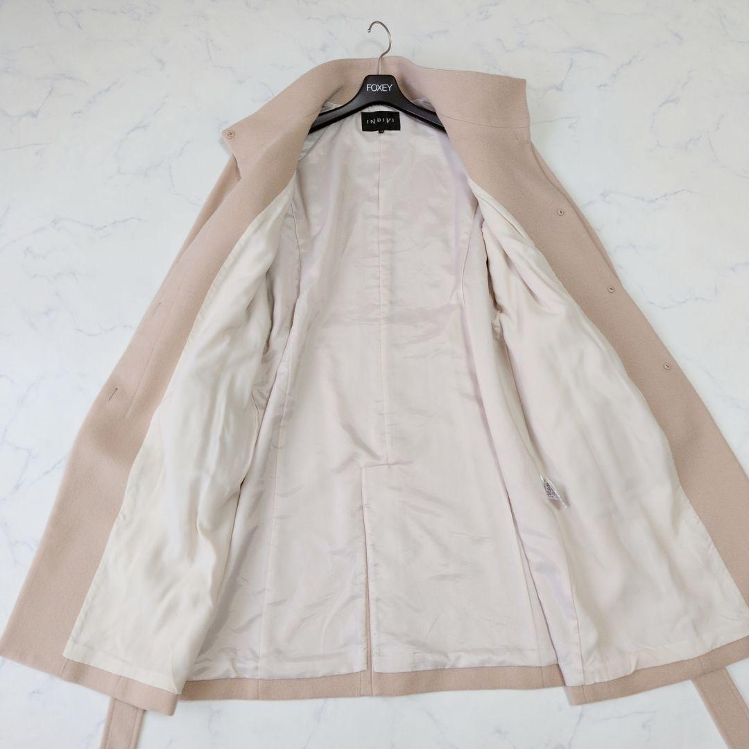美品✨️INDIVI インディヴィ ロングコート カシミヤ 大きいサイズ 42