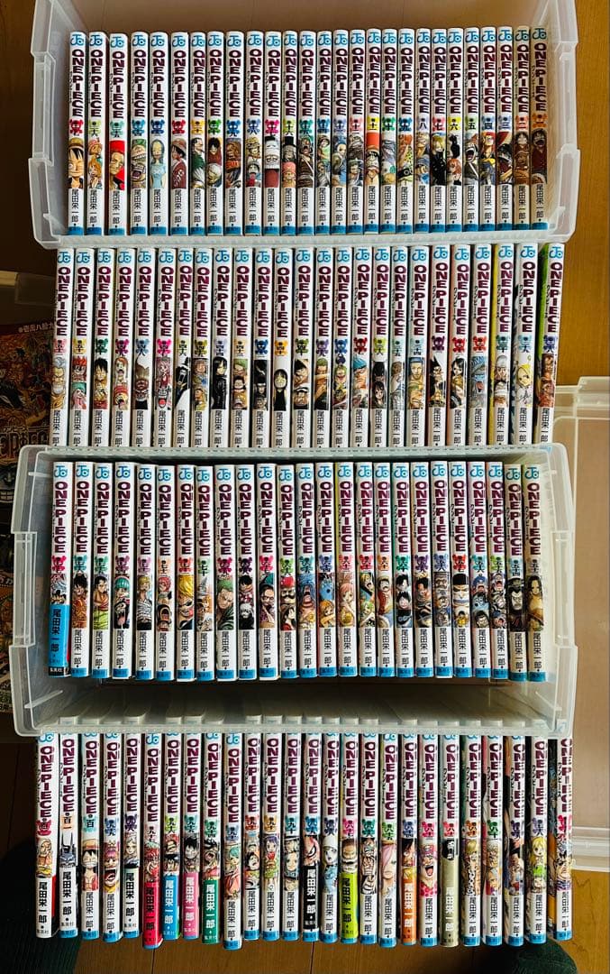 ONE PIECE 1巻〜102巻セット。 壱萬八捨九、七七七。 良好な状態。