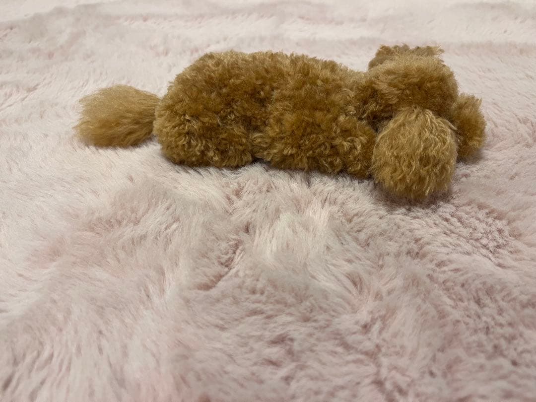 himagon トイプードル編みぐるみ（植毛）　犬 【伏せポーズ】
