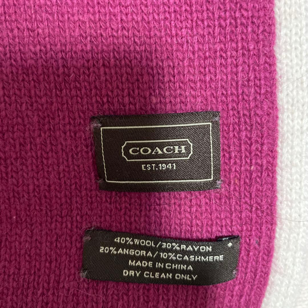 ぷーぱる様　サヨトートバッグ2点COACH　マフラー　ロゴ入り　カシミヤいり
