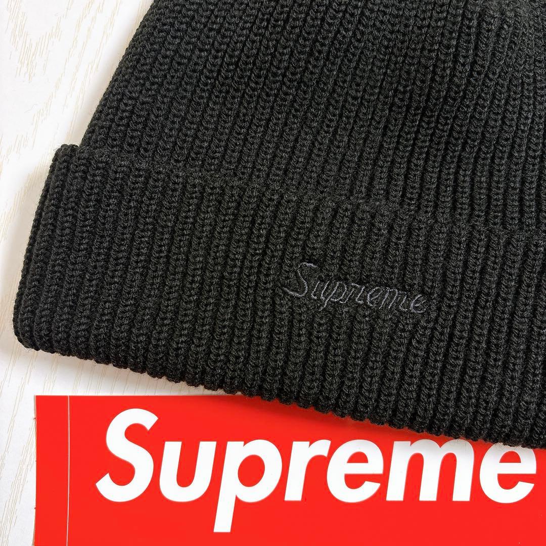 Supreme Loose Gauge Beanie カナダ製　ブラック　黒