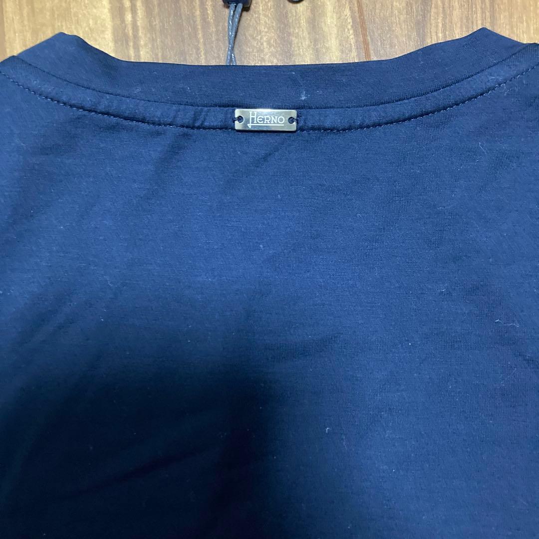 【新品】HERNOストレッチコットンジャージS/Sクルーネックカットソー