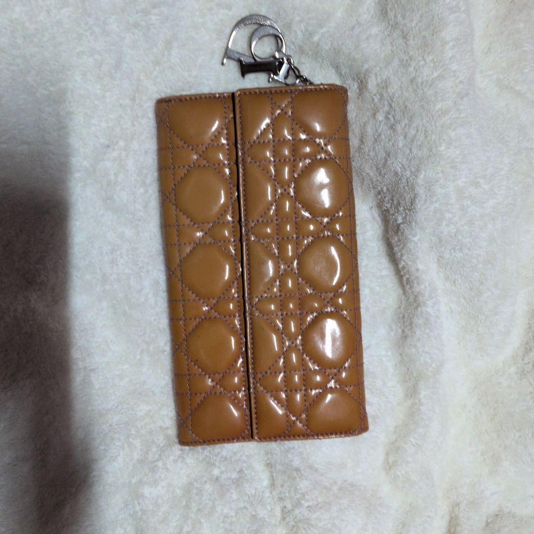 ディオール キルティング 二つ折り財布 イエロー