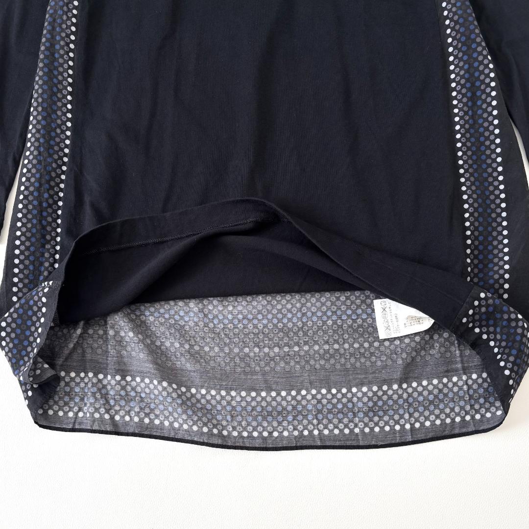 美品　sacai　ドッキングTシャツ　長袖カットソー　トップス　サカイ　ギャザー
