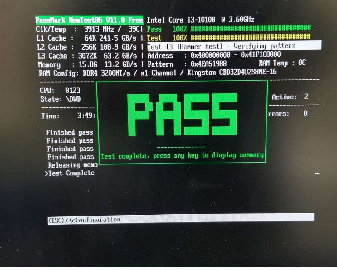 Kingston DDR4 16GB (3200MHz) メモリ