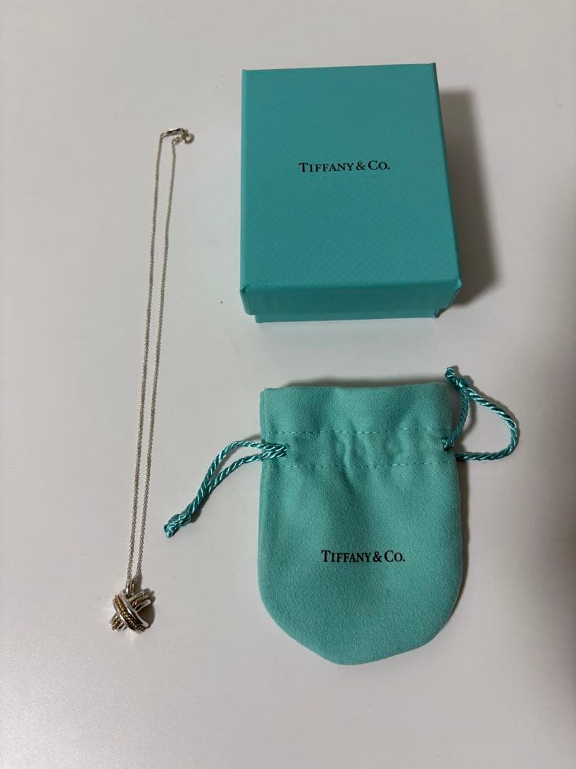 【美品・廃盤モデル】シグネチャークロスネックレス SV925 × ゴールド