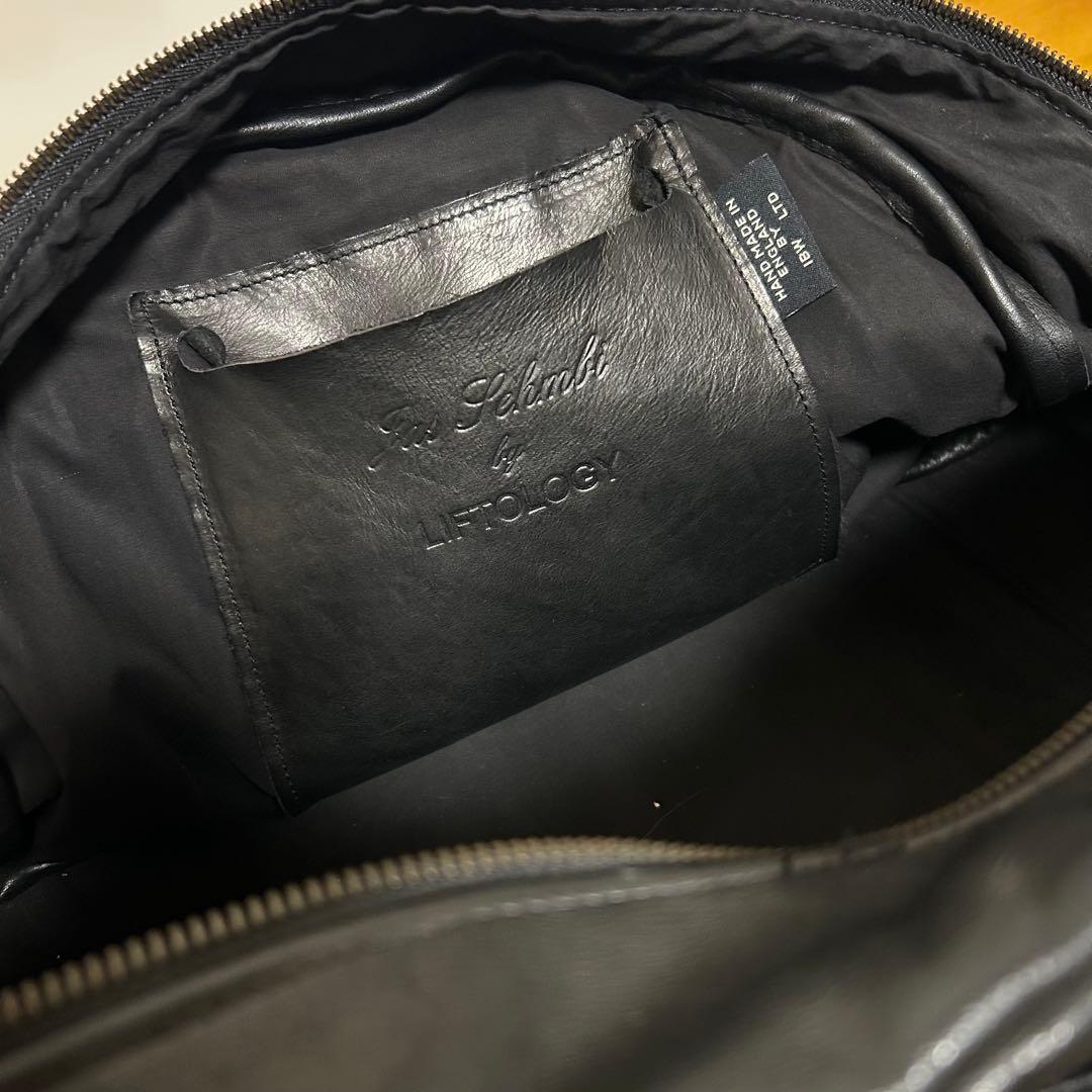 ジャスmb レザーボストンバッグ　黒　美品　LIFT別注　エディスリマン　ジャス