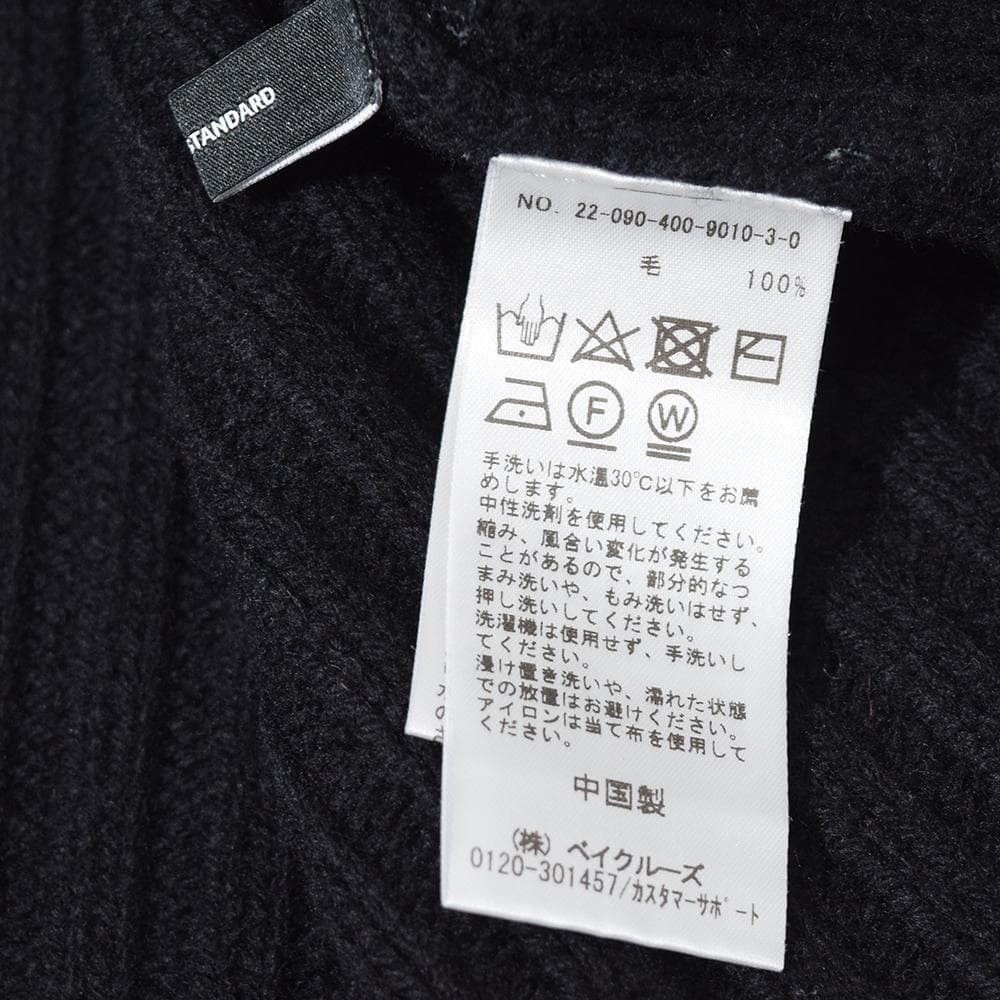ジャーナルスタンダード 23AW ウール ワイドリブ ネックウォーマー 黒