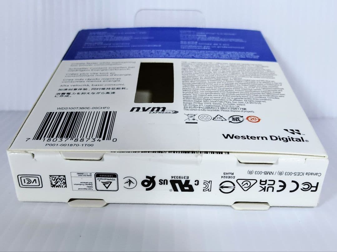 WesternDigital SN580 1TB M.2 SSD・2412h使用