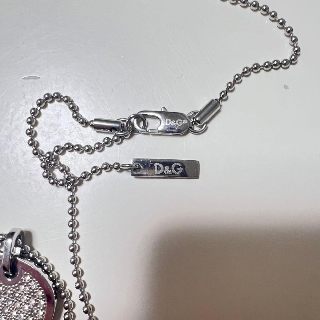 D&G ドルチェ&ガッバーナ ドッグタグ ネックレス シルバー メンズ