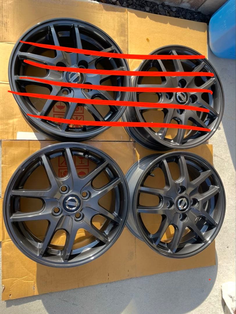日産純正OP 14インチホイール 5.5J PCD100 4H 2本セット ②