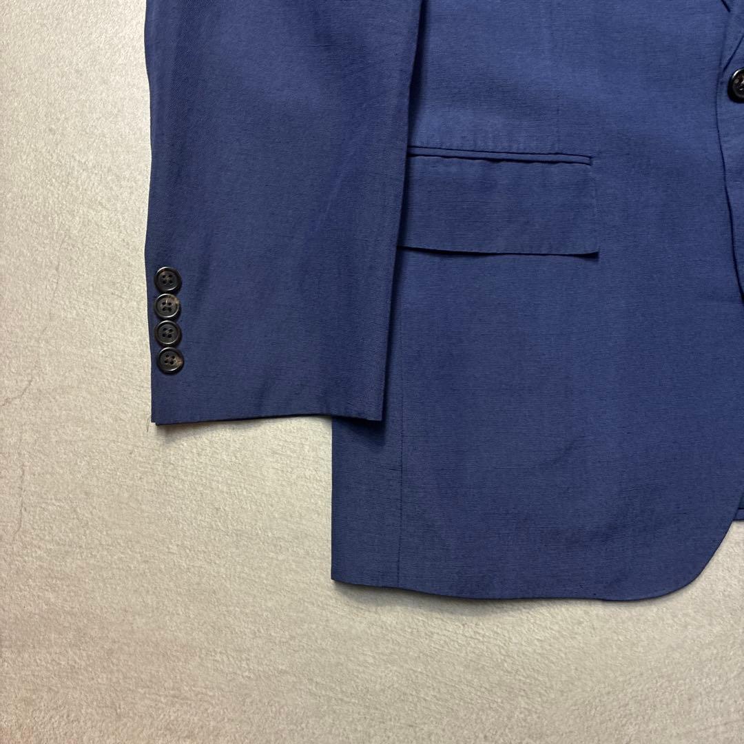 専用90s POLO RALPH LAURENリネンスーツジャケットブルーA6ラ