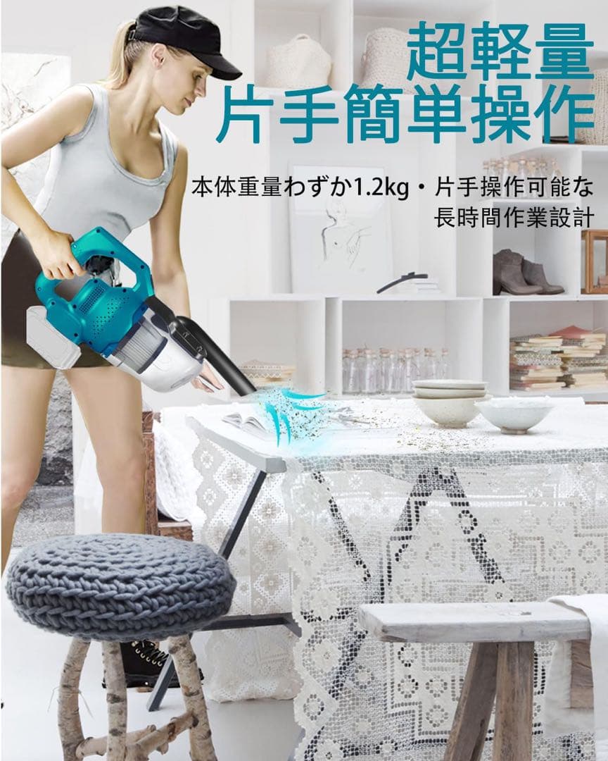 コードレス掃除機 本体のみ♥マキタ互換 16000Pa強力吸引 軽量
