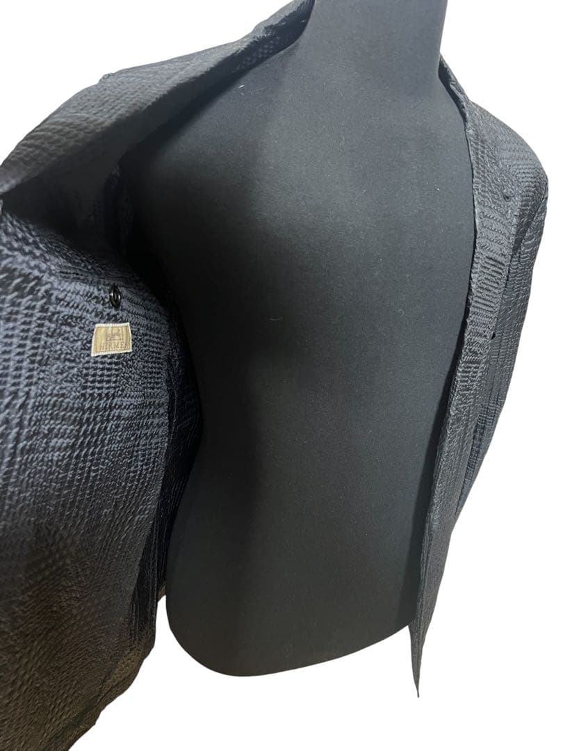 HERMES 春夏コレクション　ポリアミド型押しジャケット　52