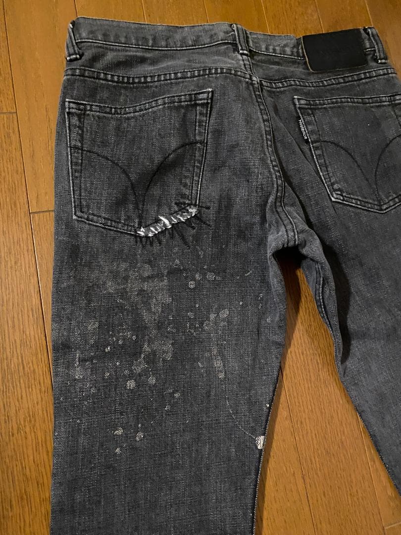 【レア・希少】ヒステリックス　ダメージ加工 ブーツカットデニム　グレー
