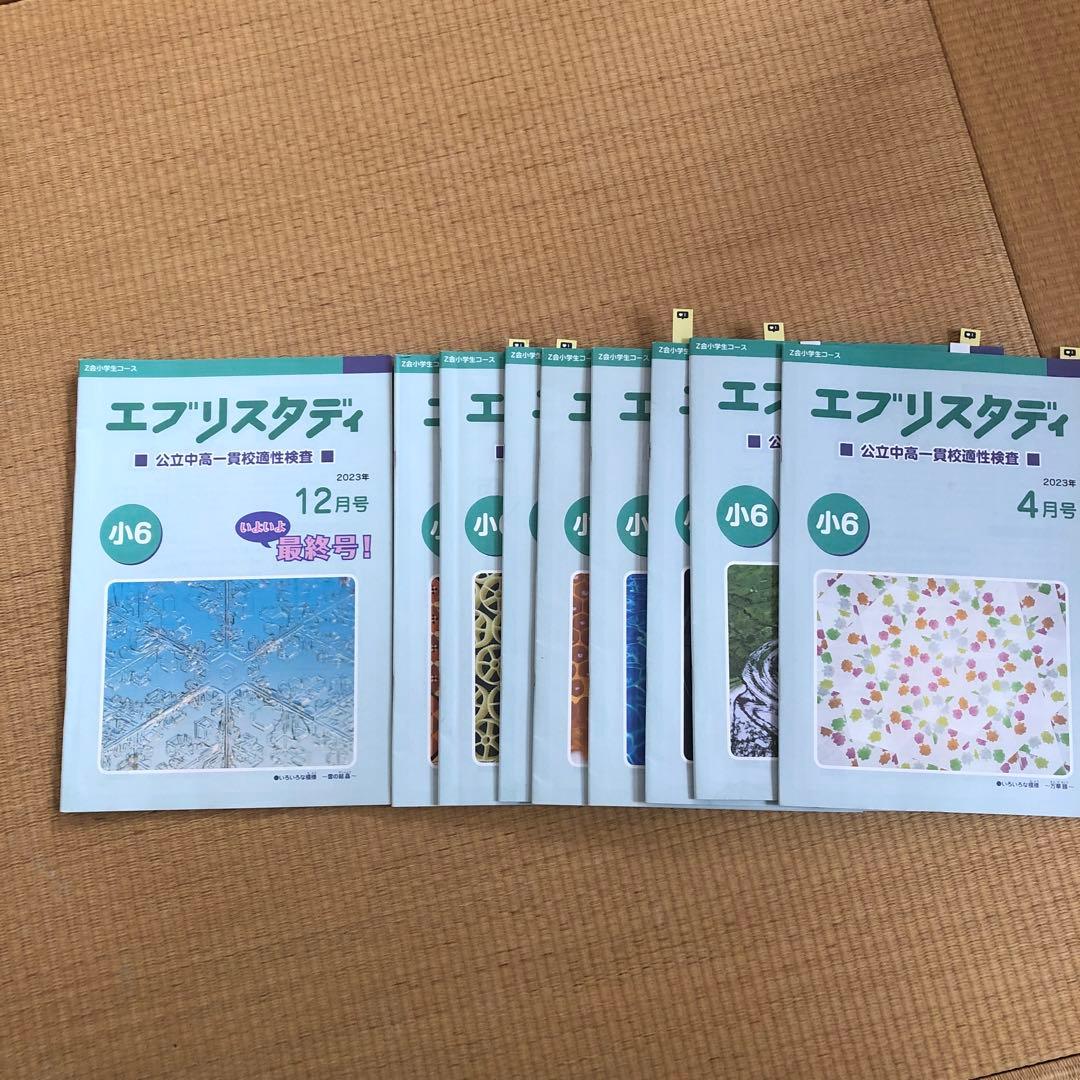 Z会　エブリスタディ2023年　公立中高一貫校適性検査　6年　1年分