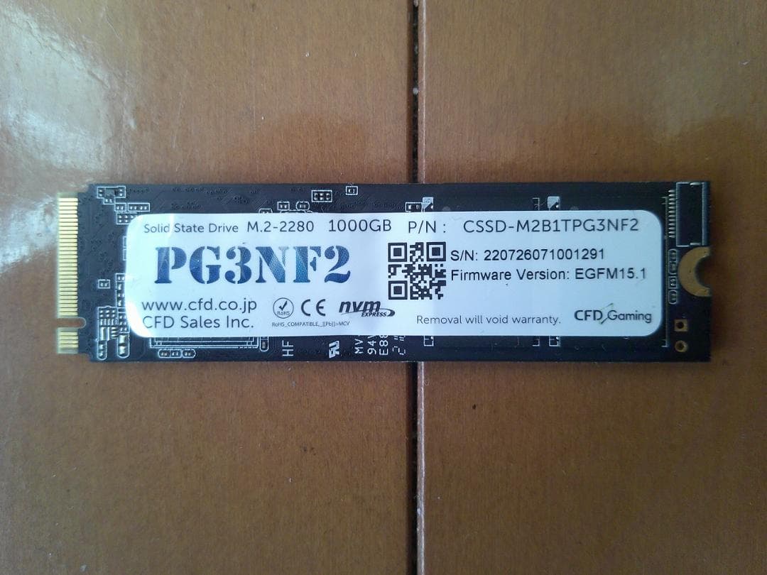 内蔵型SSD CFD 1000GB SSD M.2 2280