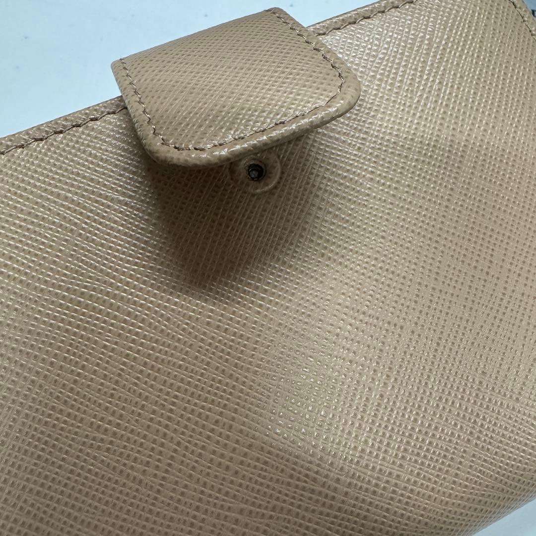 【要修理】Prada 財布 二つ折り サフィアーノメタル ピンクベージュ レザー