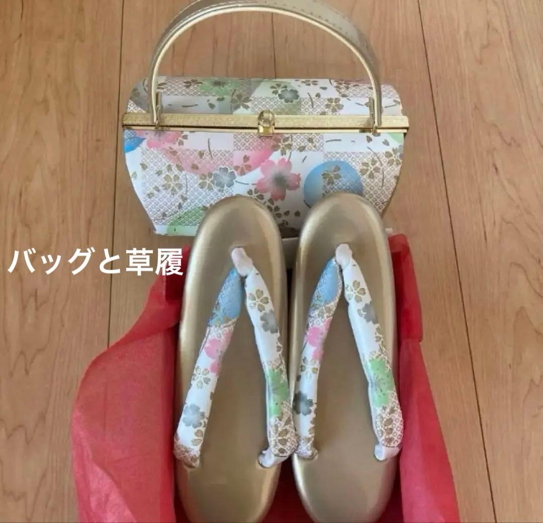 正絹振袖/紅型風15点セット