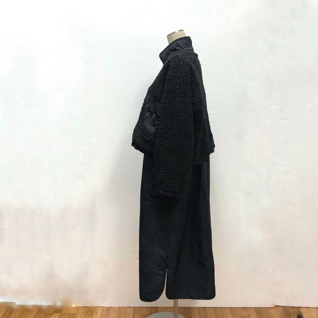 イアパピヨネ　スミスタイル　ボアブルゾン付き3WAY馬刺繍コート