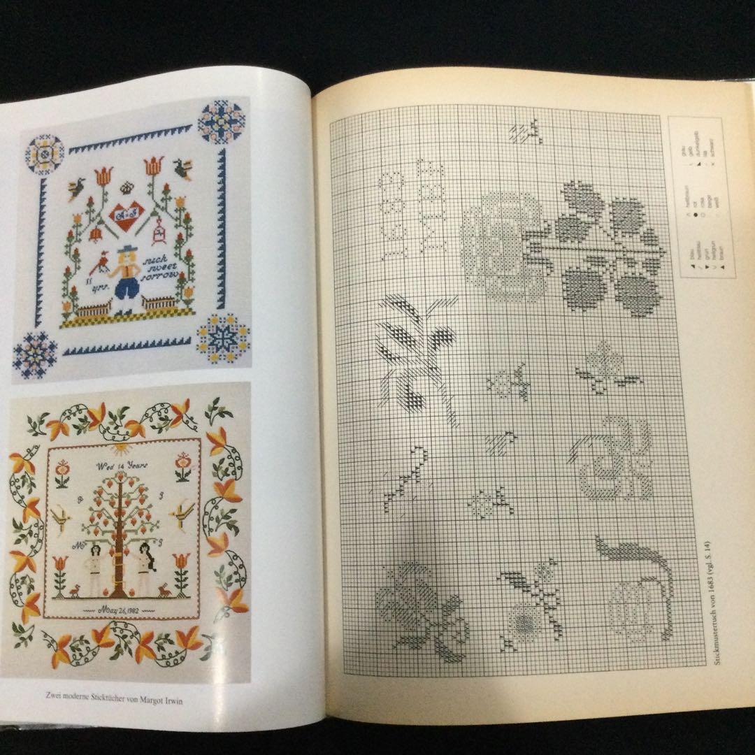 刺繍　サンプラー　図案集　ドイツ語　洋書　刺しゅう　歴史　パターン　ステッチ