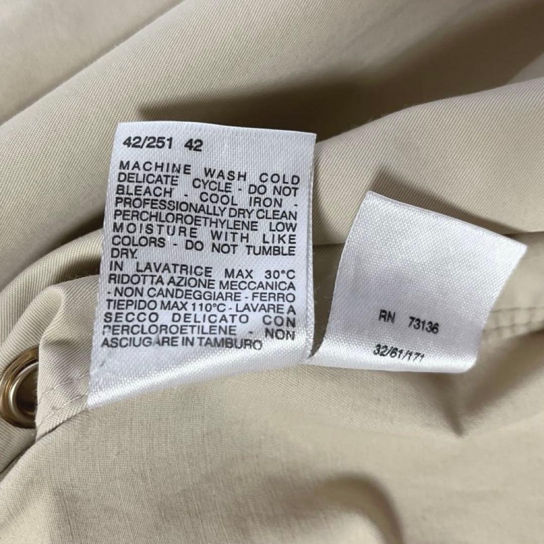 MaxMara マックスマーラ　レインウェア　トレンチコート　ベージュ系　42