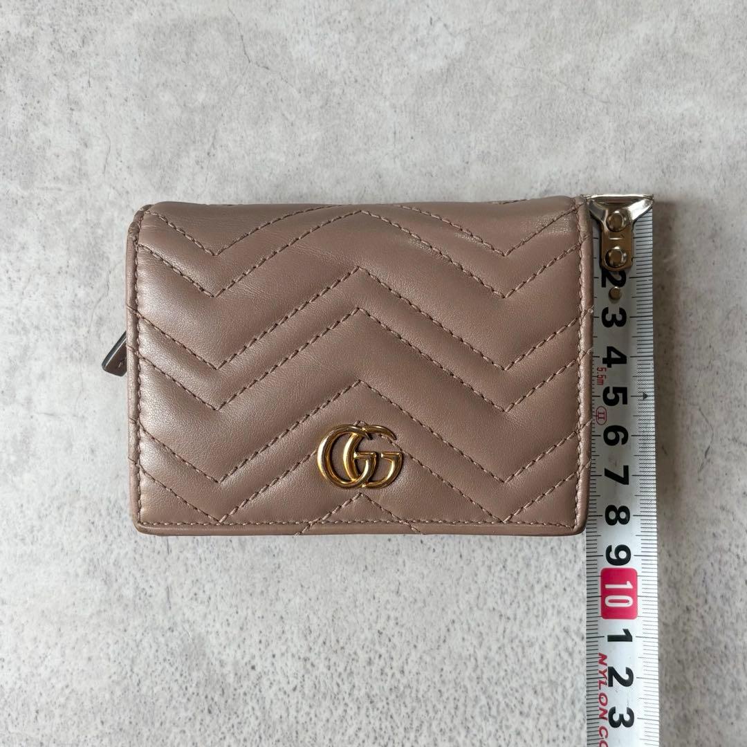 リ*コ様 GUCCI グッチ　GGマーモント　ミニ財布　二つ折り財布