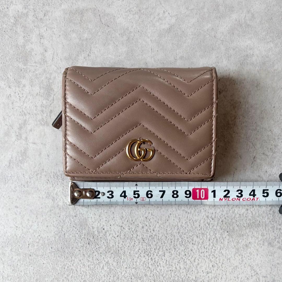 リ*コ様 GUCCI グッチ　GGマーモント　ミニ財布　二つ折り財布