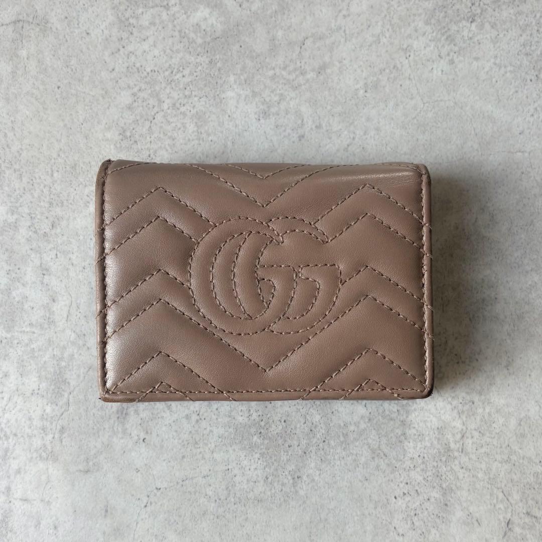リ*コ様 GUCCI グッチ　GGマーモント　ミニ財布　二つ折り財布