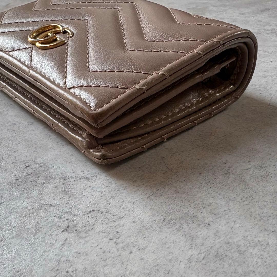 リ*コ様 GUCCI グッチ　GGマーモント　ミニ財布　二つ折り財布