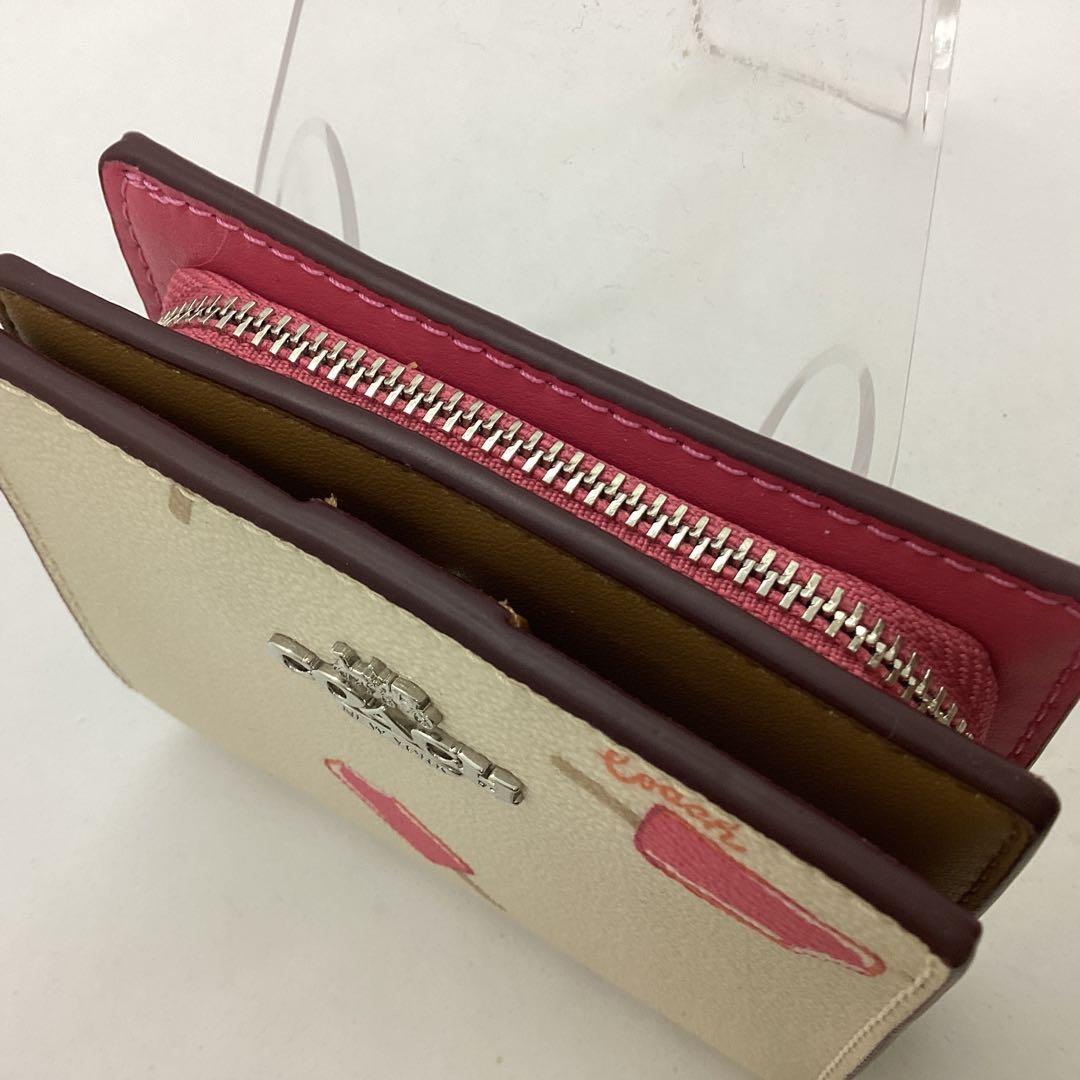 セール　COACH アイス　ポップ柄 二つ折り　コンパクト財布