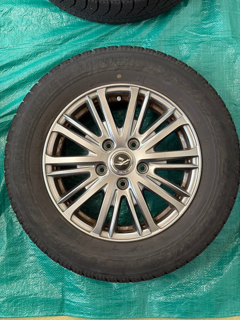 Fang アルミホイール15インチ(ブリヂストンブリザック付)195/65R15