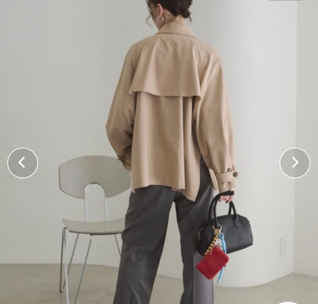 アユ超美品❣️ANGIE ショートトレンチコート ベージュ フリー