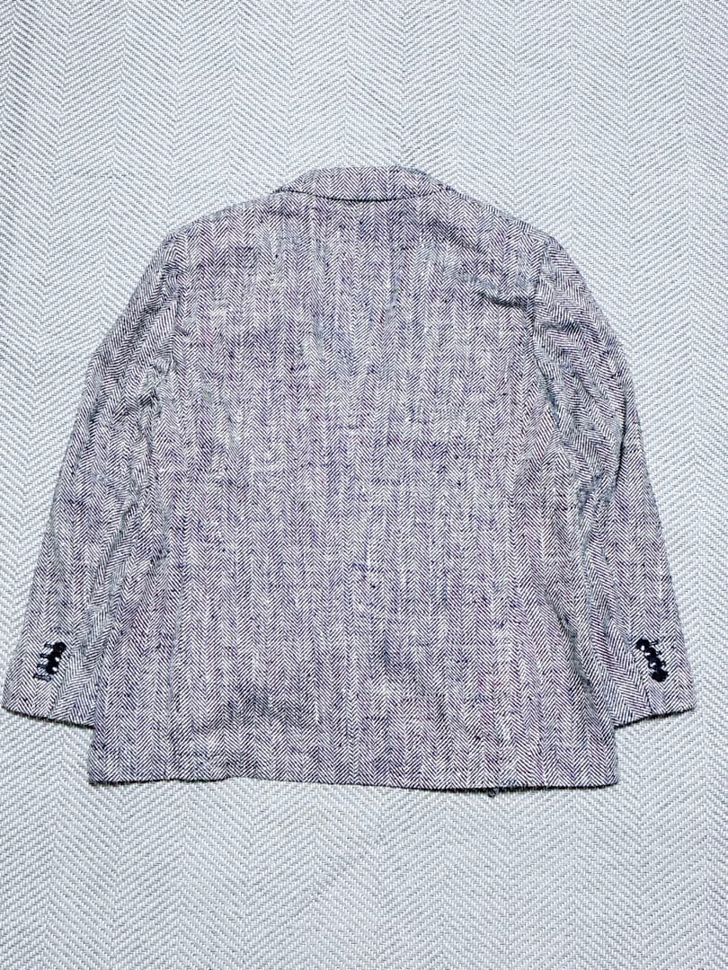 タグ付き新品 ETRO シルク混 ヘリンボーン テーラードジャケット イタリア製