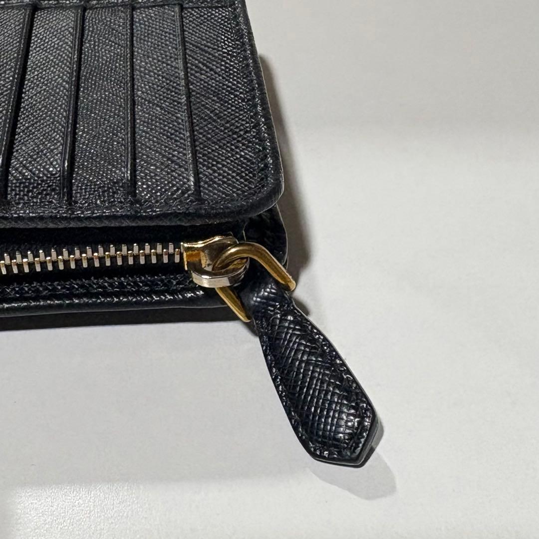 PRADA★プラダ サフィアーノ メタル 二つ折り財布 NERO 黒