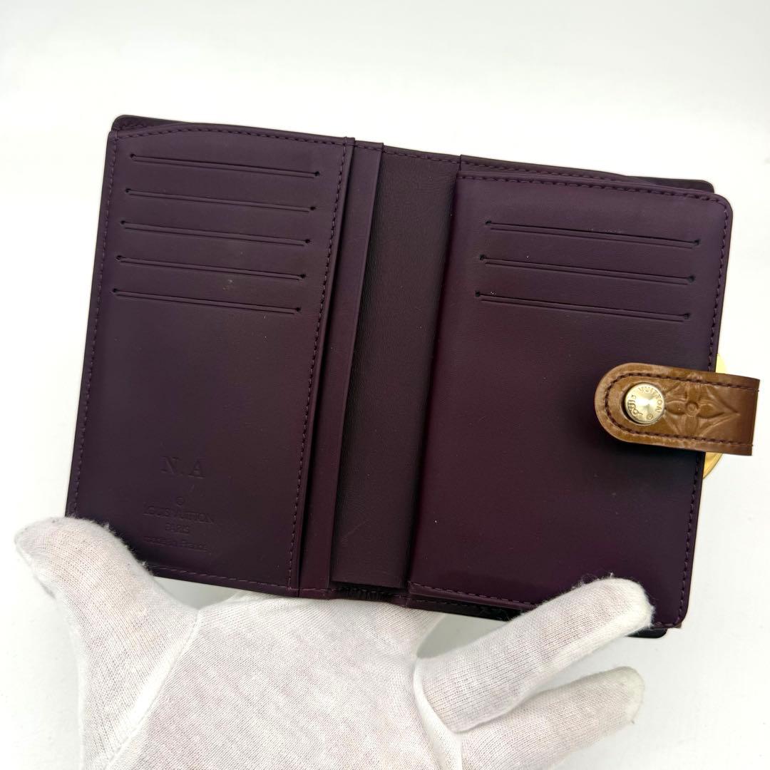 【極上美品】新型 ルイヴィトン ポルトフォイユ ヴィエノワ ブロンズ がま口財布