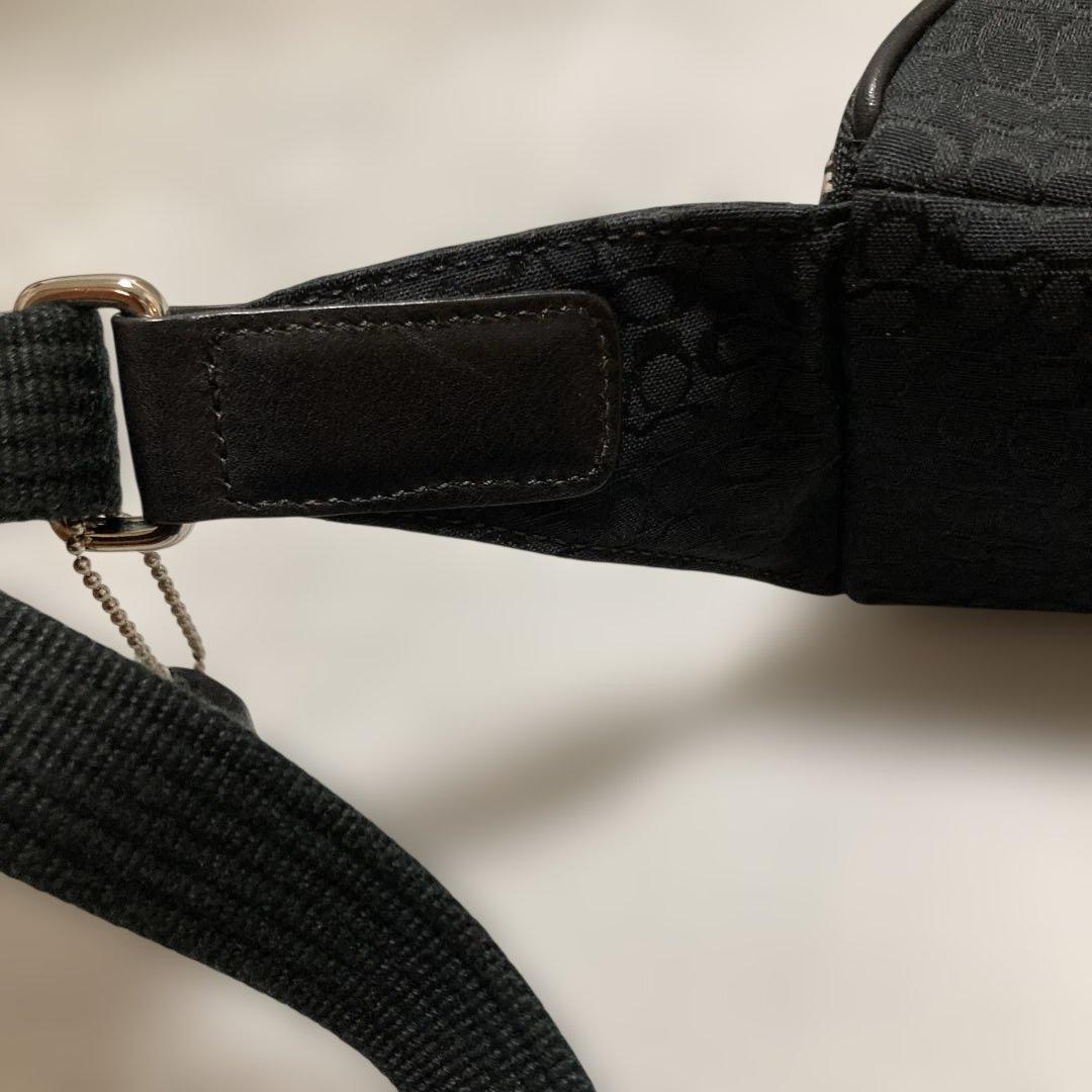 コーチ　COACHブラック ボディーバッグ・ウエストポーチ　キャンバス