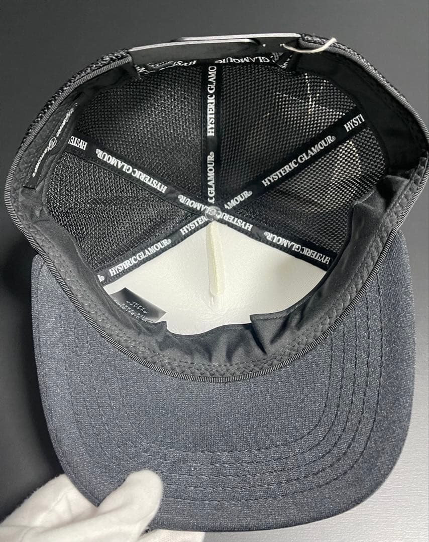 新品◆香椎かてぃ着用同型同色ヒステリックグラマー正規品スタッズメッシュキャップ黒