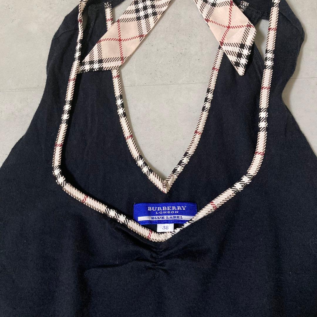Burberrybluelabel ノバチェックタンクトップ フォルターネック