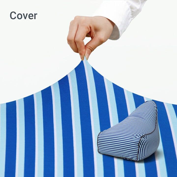 Yogibo Lounger カバーのみ ブルーストライプ 撥水 接触冷感