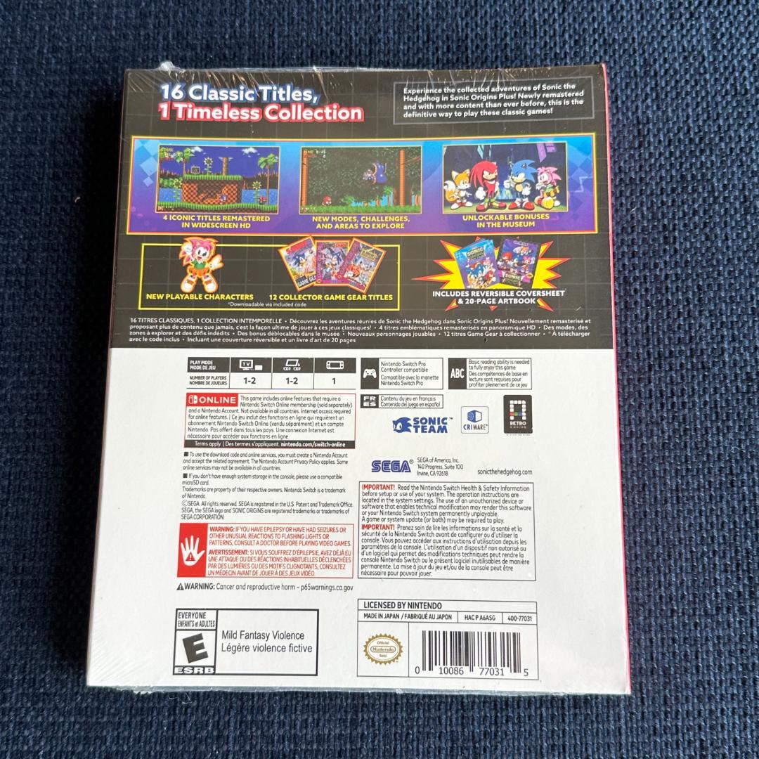 Sonic Origins Plus+ 限定版 Switch 海外正規品 新品