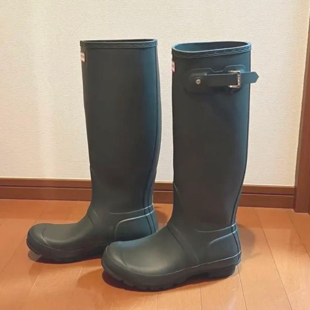 【12/20まで】新品 HUNTER オリジナルトール オリーブ25cm 長靴