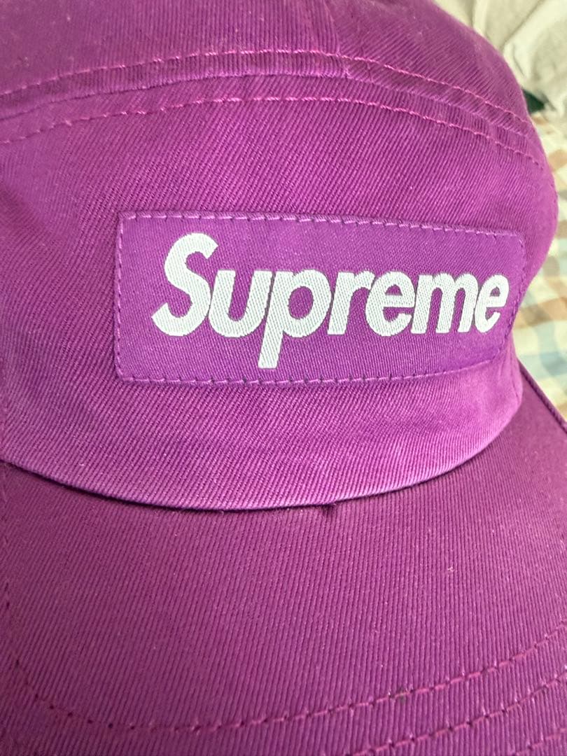 Supreme Washed Chino Twill Camp Cap 紫